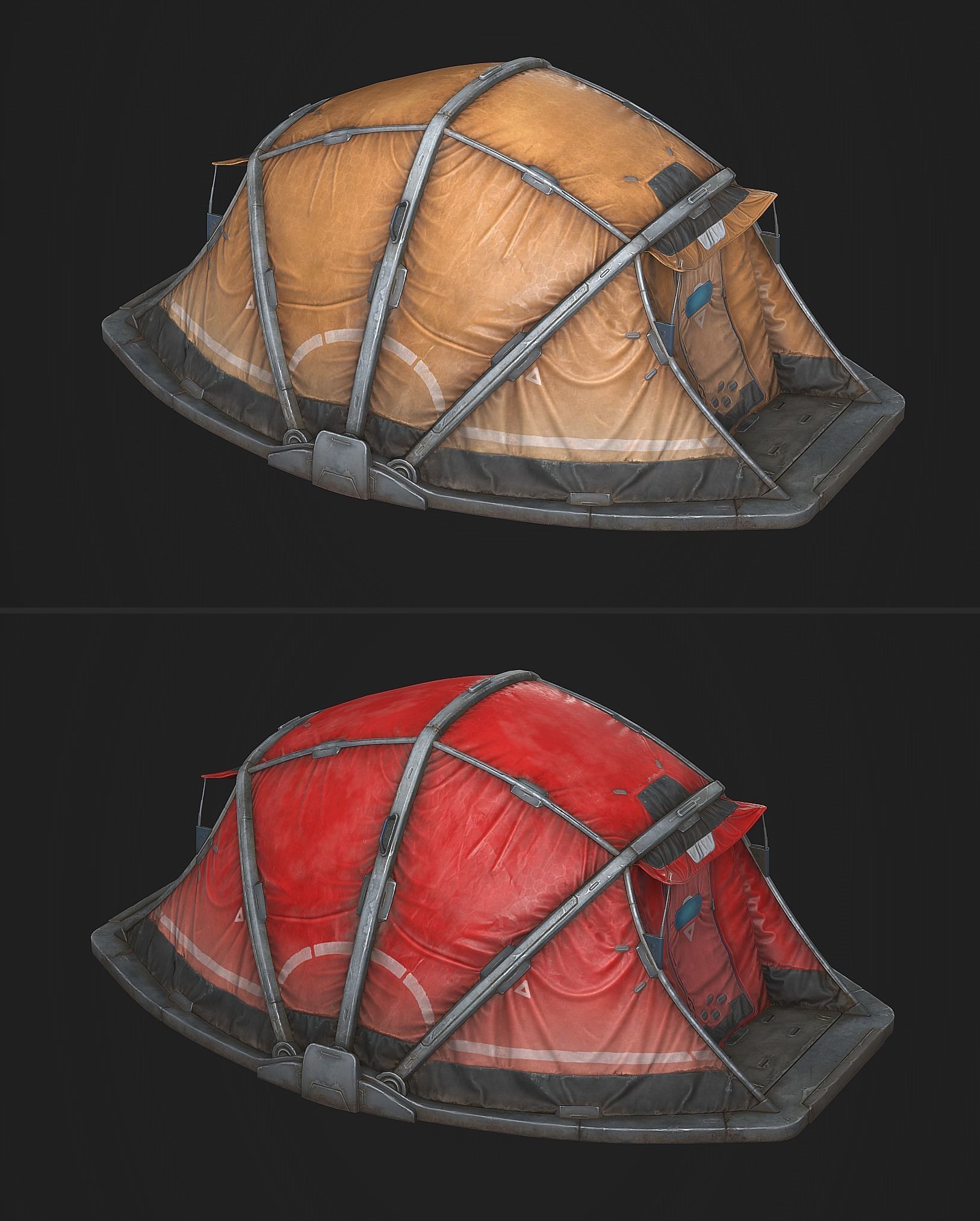 Military Camping Sci-Fi Modern Camp Low-Poly PBR 3d model Low-poly 3D model_5