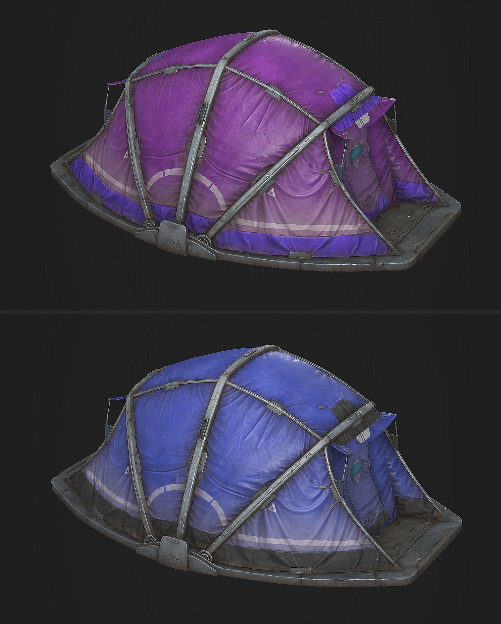 Military Camping Sci-Fi Modern Camp Low-Poly PBR 3d model Low-poly 3D model_6