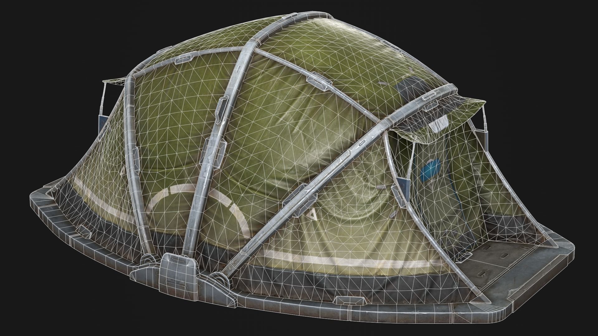 Military Camping Sci-Fi Modern Camp Low-Poly PBR 3d model Low-poly 3D model_2