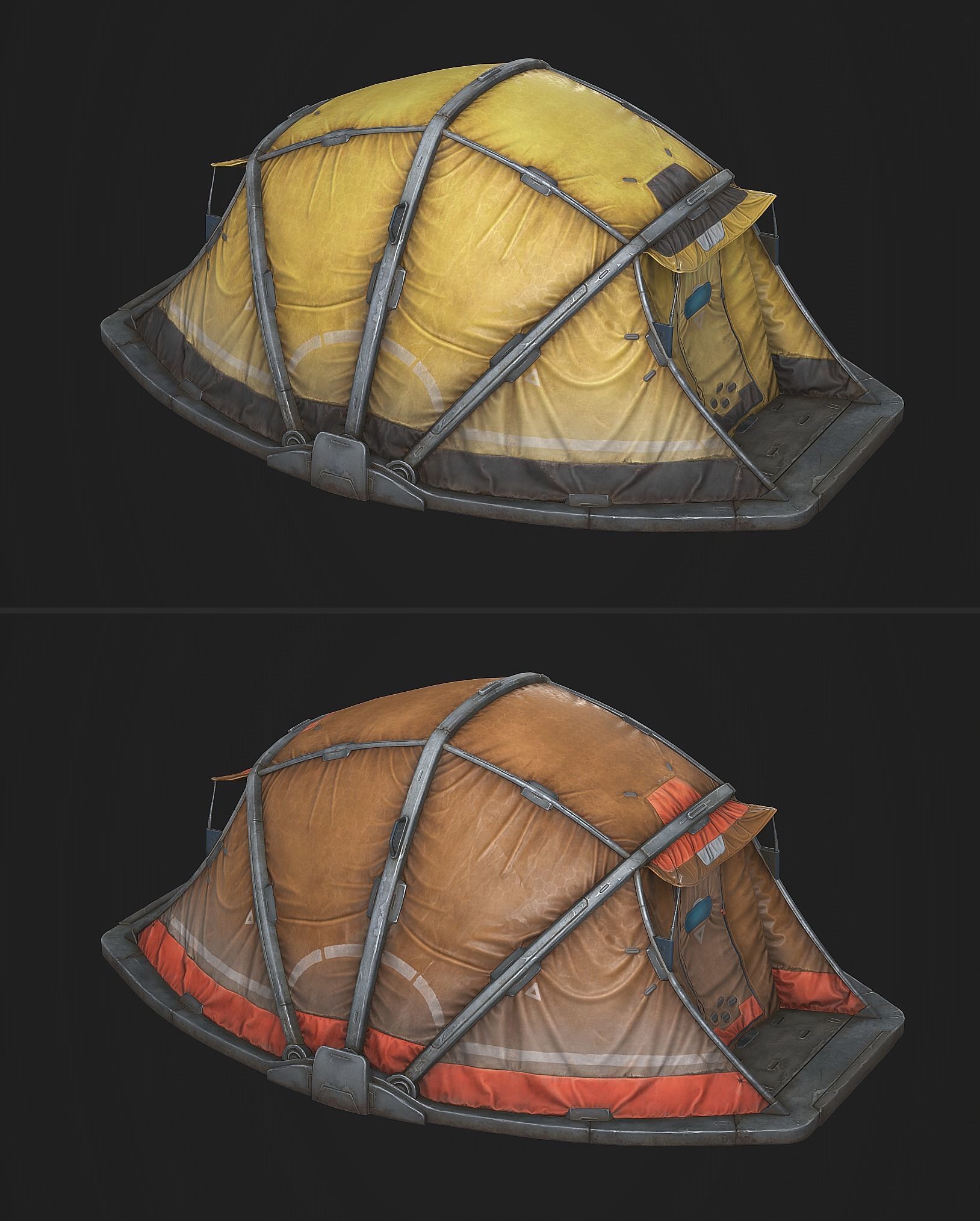 Military Camping Sci-Fi Modern Camp Low-Poly PBR 3d model Low-poly 3D model_4