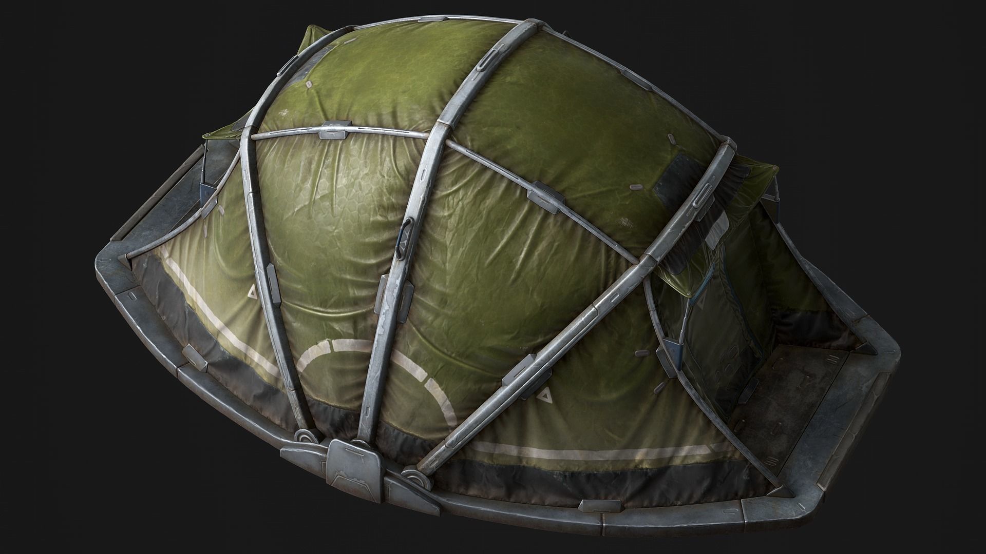 Military Camping Sci-Fi Modern Camp Low-Poly PBR 3d model Low-poly 3D model_10