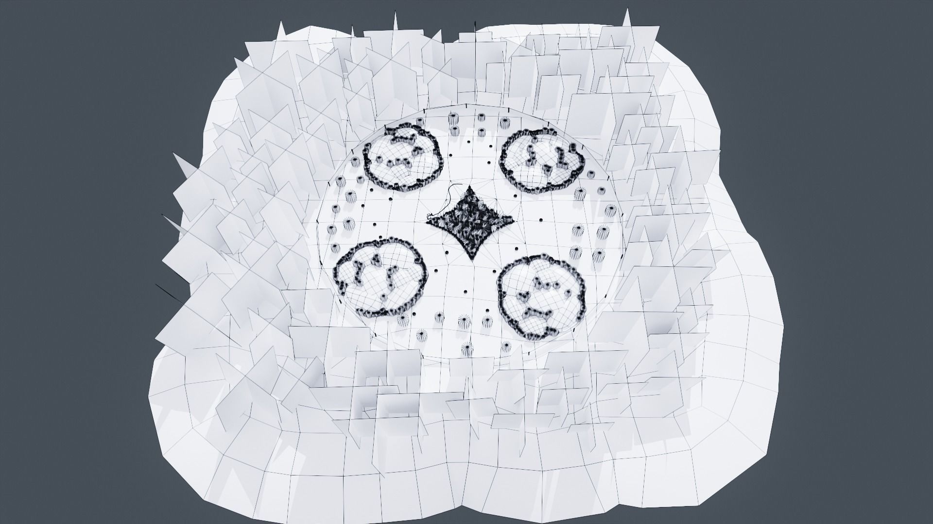 Garden Low-poly 3D model_8