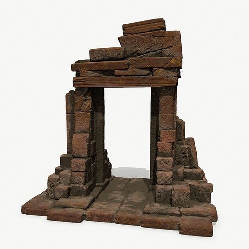 Ruin Gate Low-poly 3D model