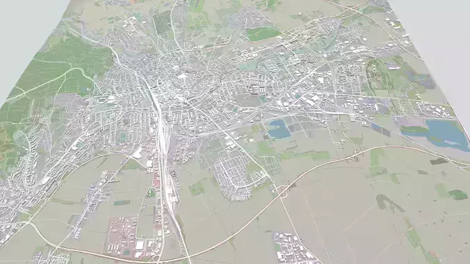 Cityscape Erfurt Germany 3D model