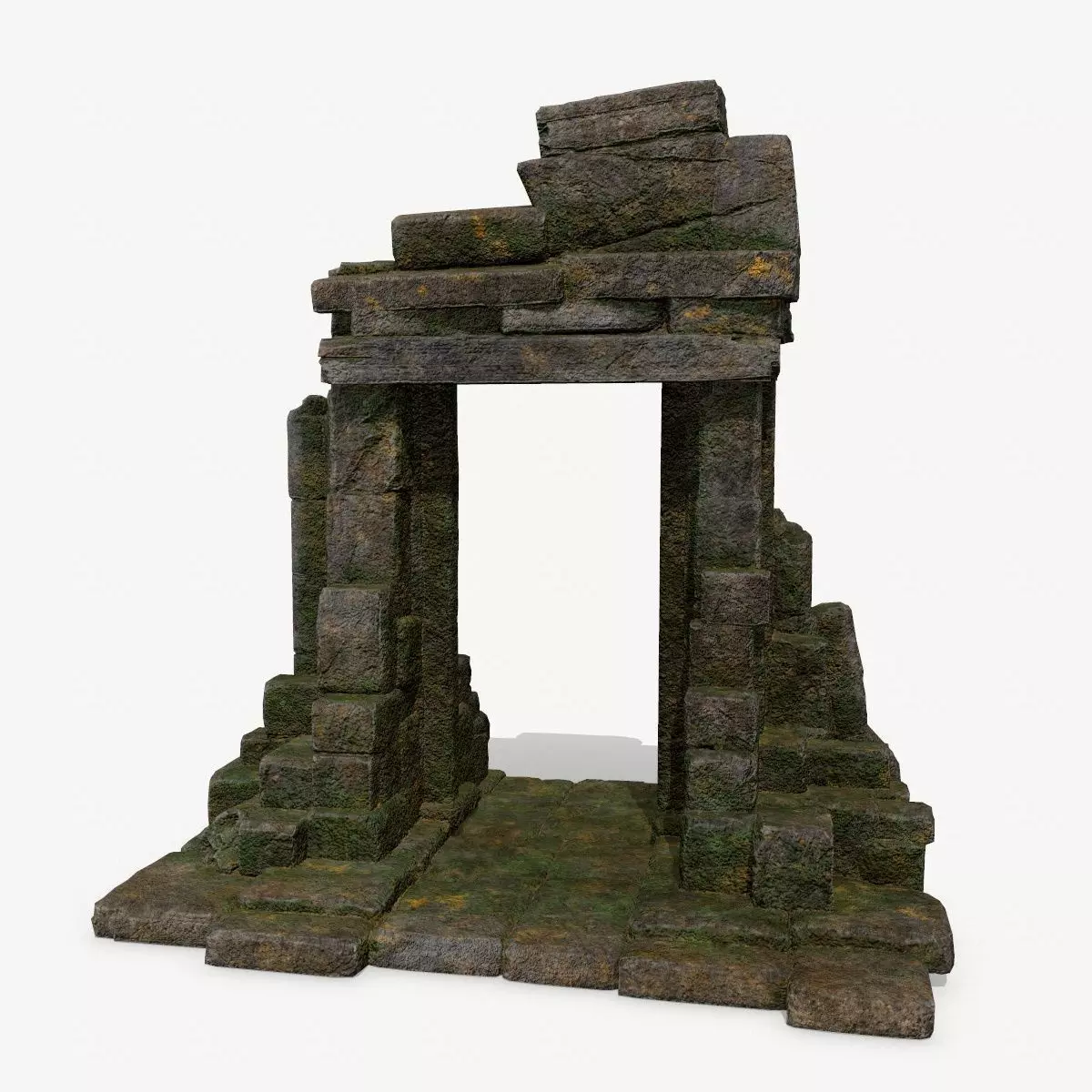 Ruin Gate Low-poly 3D model_0