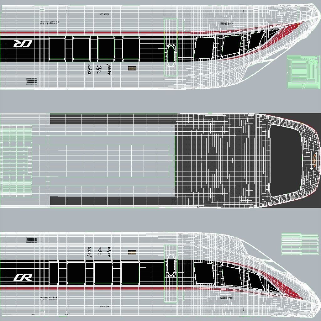 CR400AF Fuxing EMU China High Speed Rail 3D model_10