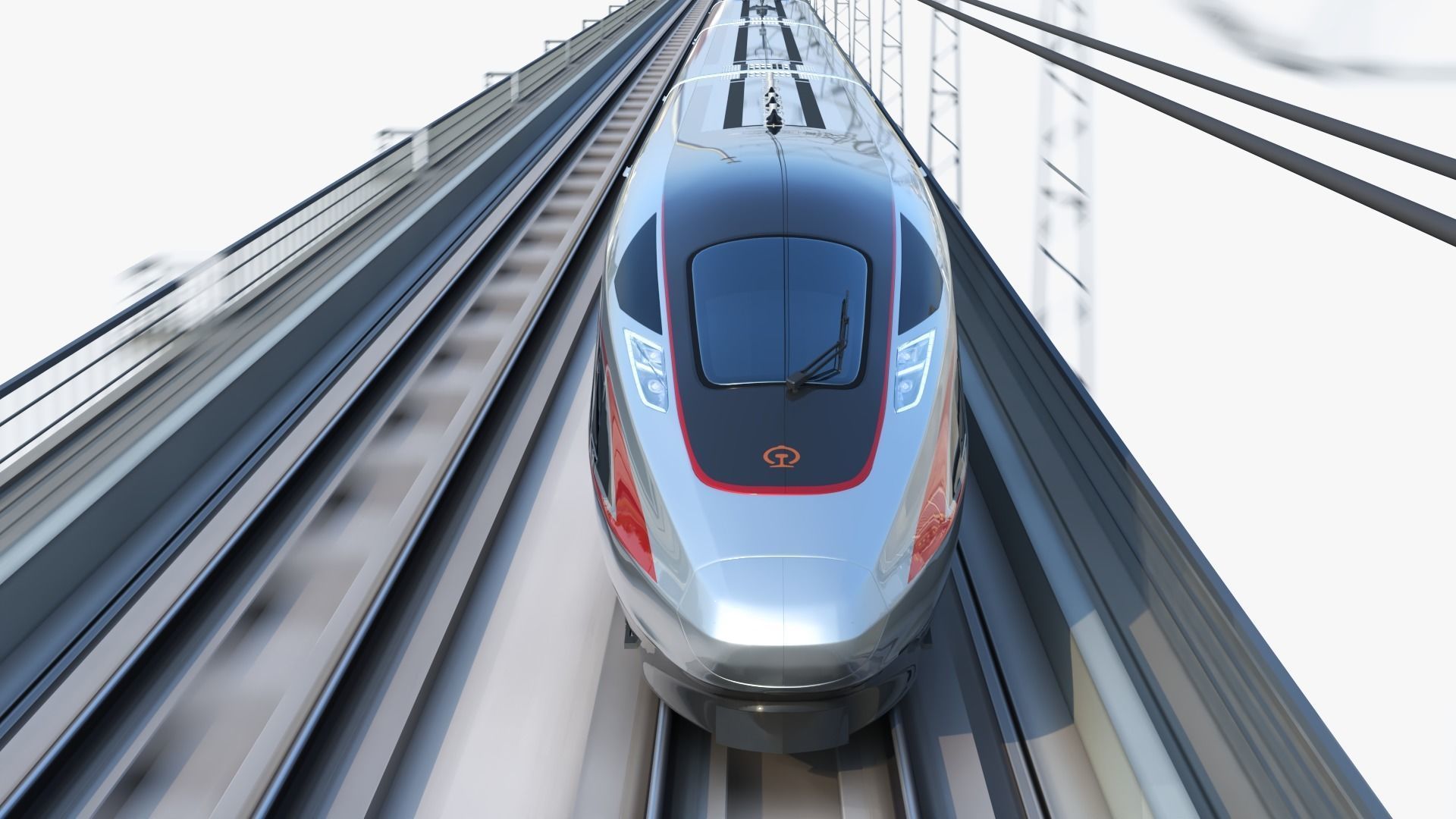 CR400AF Fuxing EMU China High Speed Rail 3D model_4