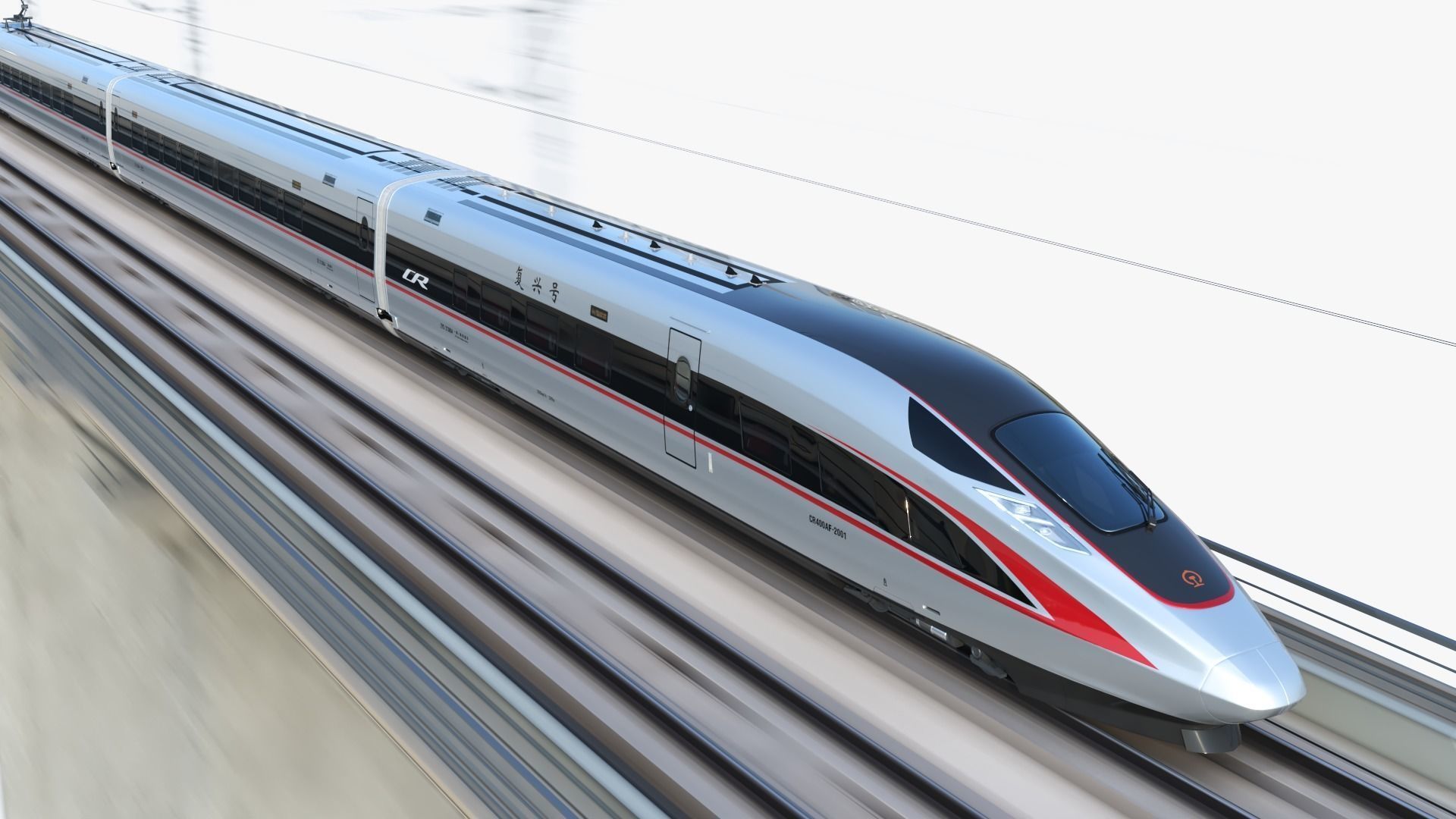 CR400AF Fuxing EMU China High Speed Rail 3D model_7