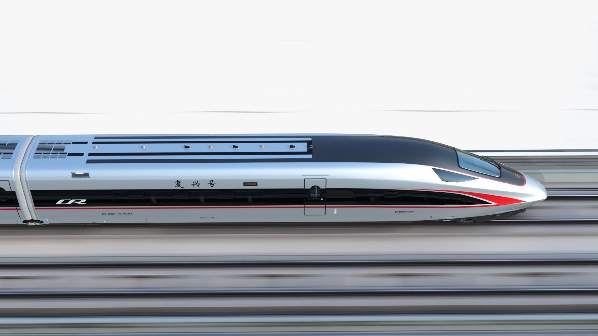 CR400AF Fuxing EMU China High Speed Rail 3D model_9