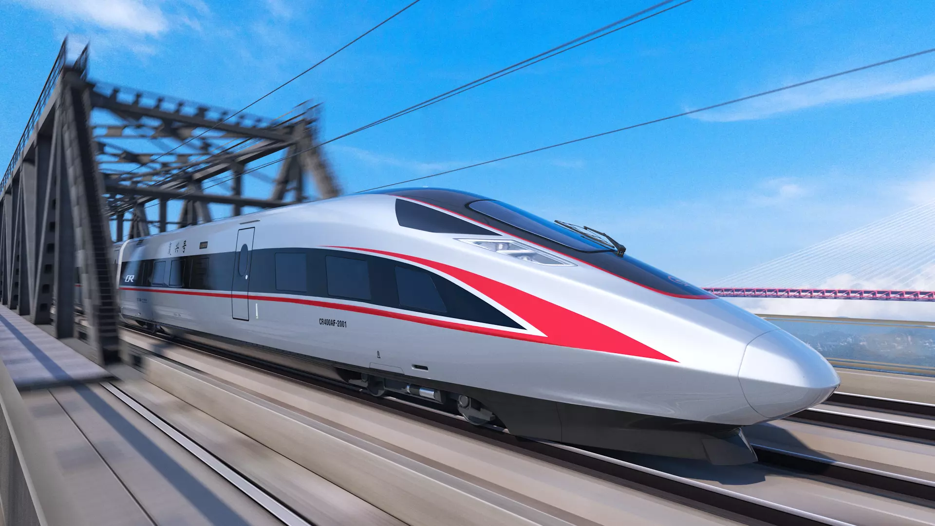 CR400AF Fuxing EMU China High Speed Rail 3D model_0