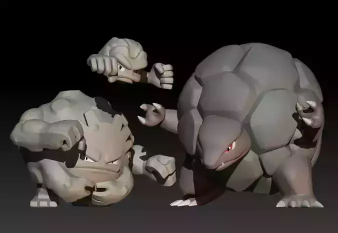 Pokemon Geodude Graveler Golem