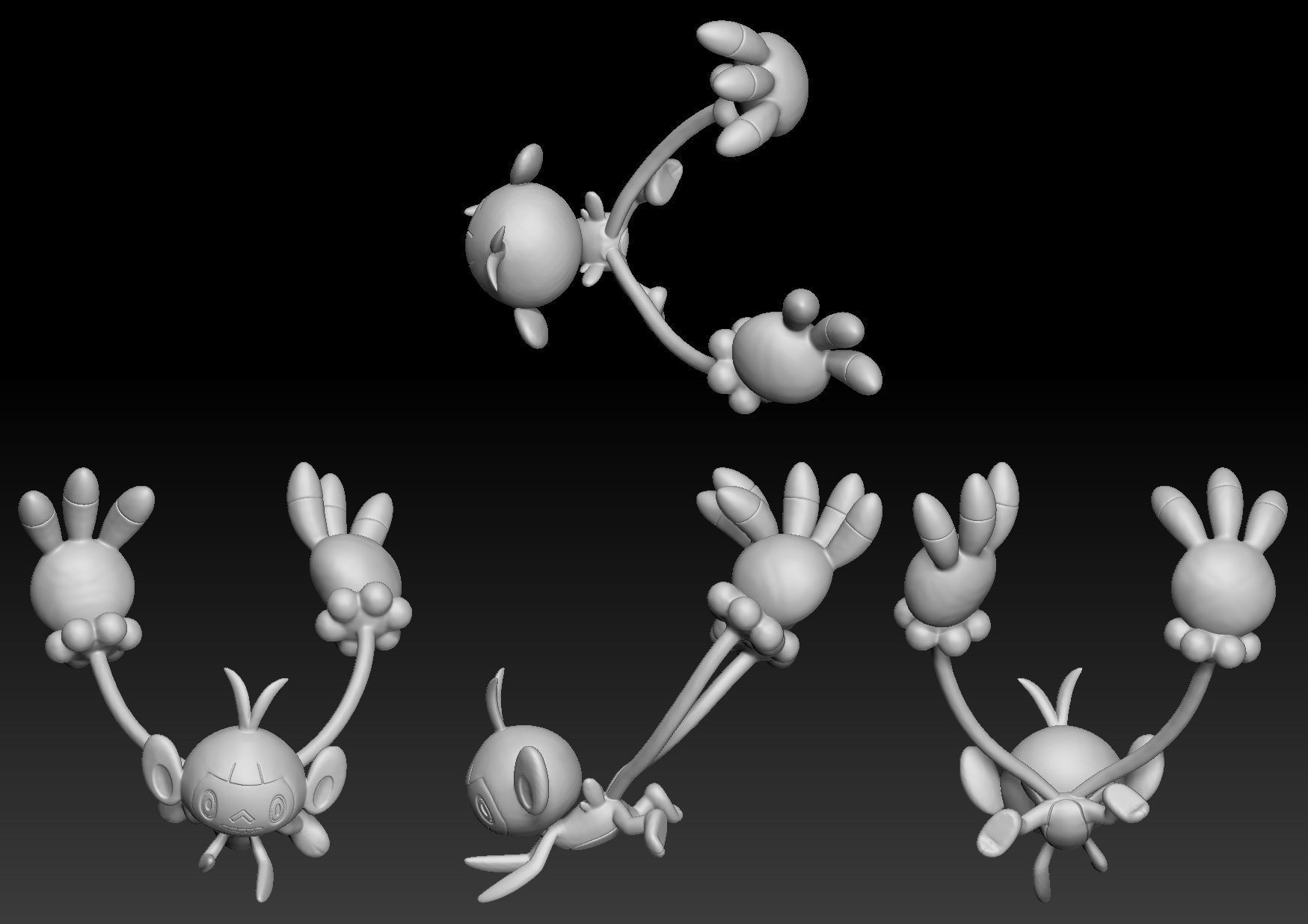 Pokemon Aipom Ambipom 3D print model_2