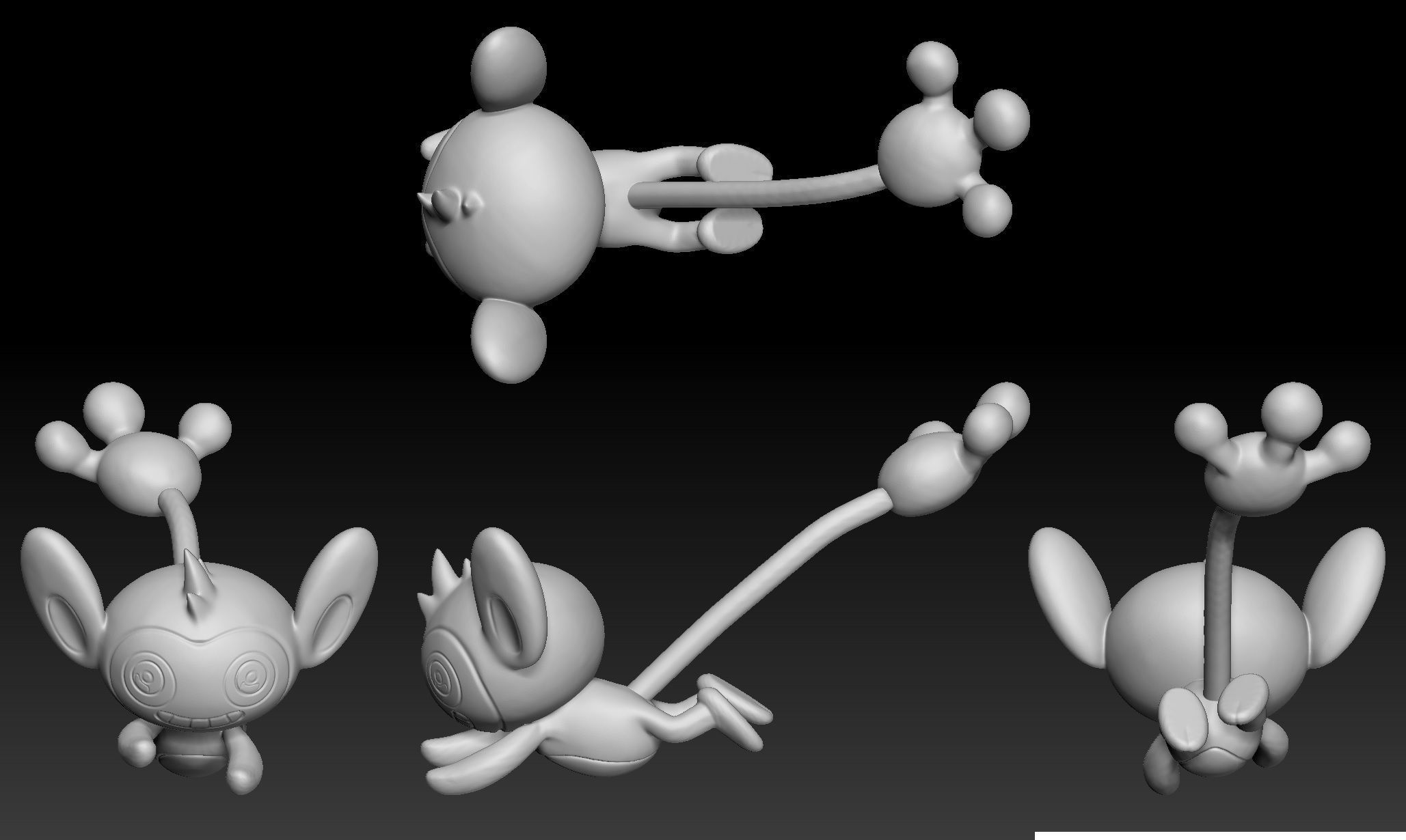 Pokemon Aipom Ambipom 3D print model_1