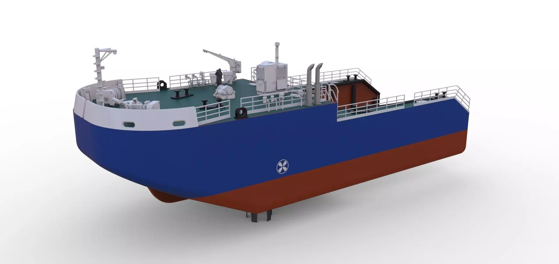 Detachable icebreaking bow  Self propelled for Tug Boat 32 3D print model_0