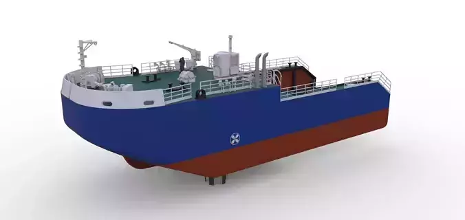 Detachable icebreaking bow  Self propelled for Tug Boat 32 3D print model