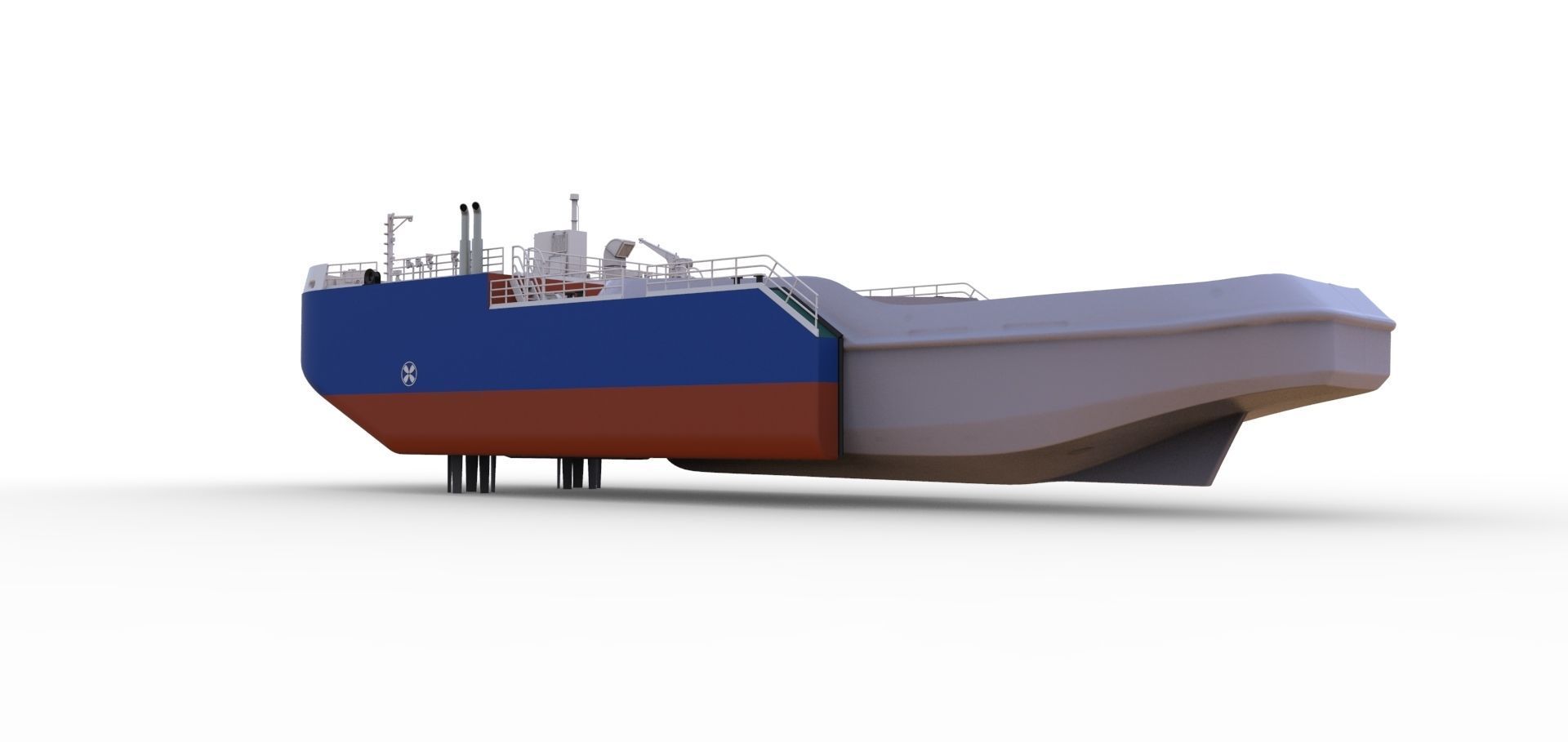 Detachable icebreaking bow  Self propelled for Tug Boat 32 3D print model_3