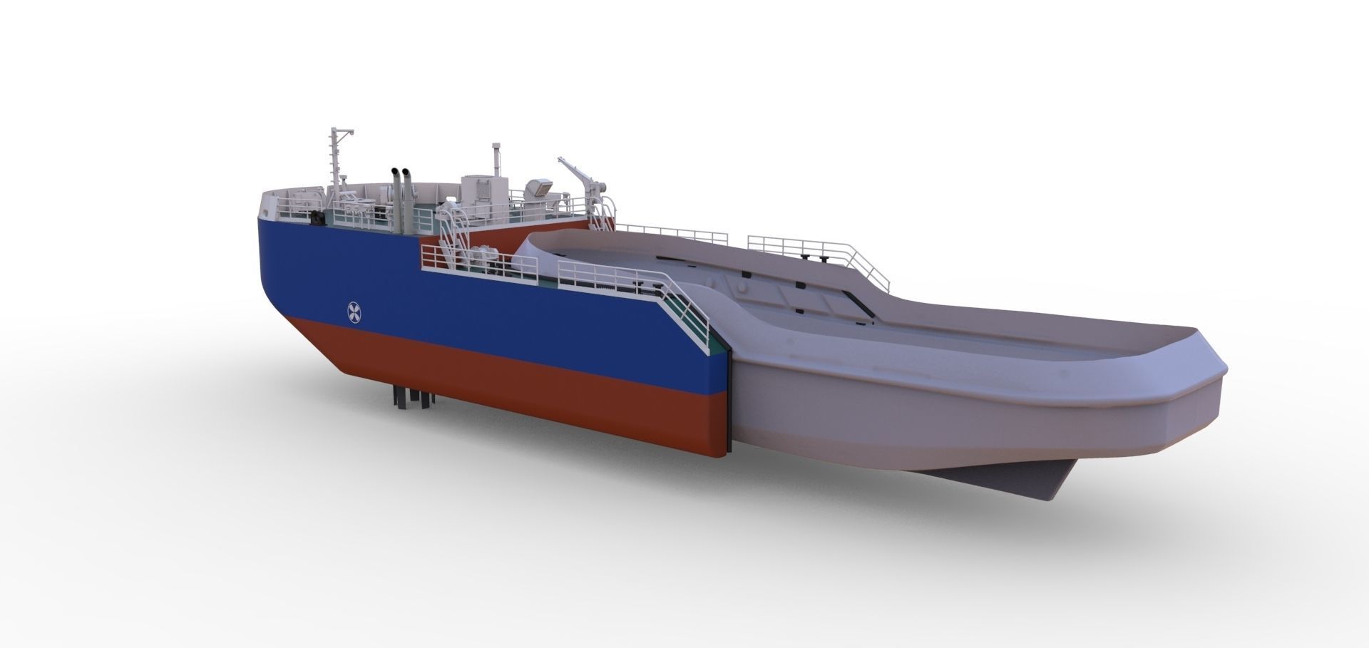 Detachable icebreaking bow  Self propelled for Tug Boat 32 3D print model_2