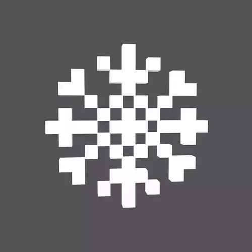 Pixel Snowflake v1 001