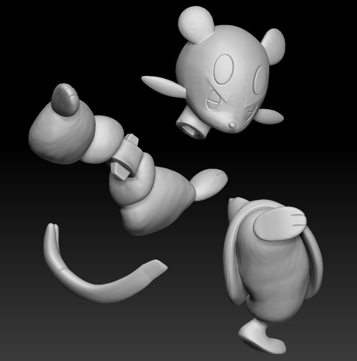Pokemon Mienfoo Mienshao 3D print model_3