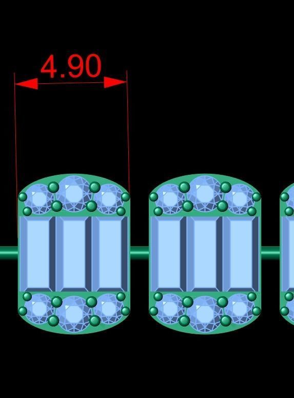 EMRALD Bracelet 3D print model_9
