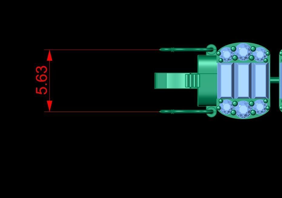 EMRALD Bracelet 3D print model_7