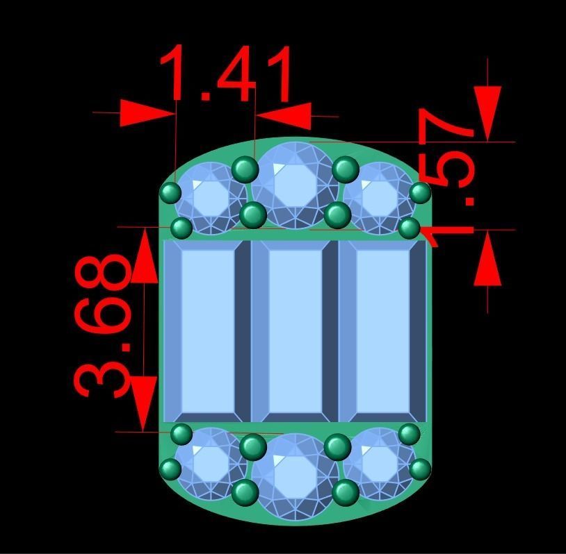 EMRALD Bracelet 3D print model_10