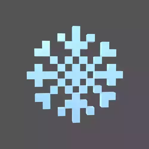 Pixel Snowflake v1 002