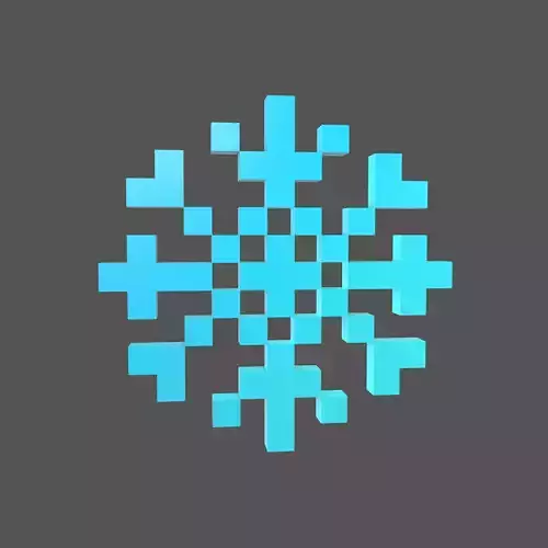 Pixel Snowflake v1 003