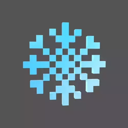 Pixel Snowflake v1 004
