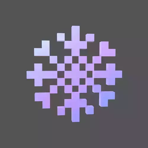 Pixel Snowflake v1 005