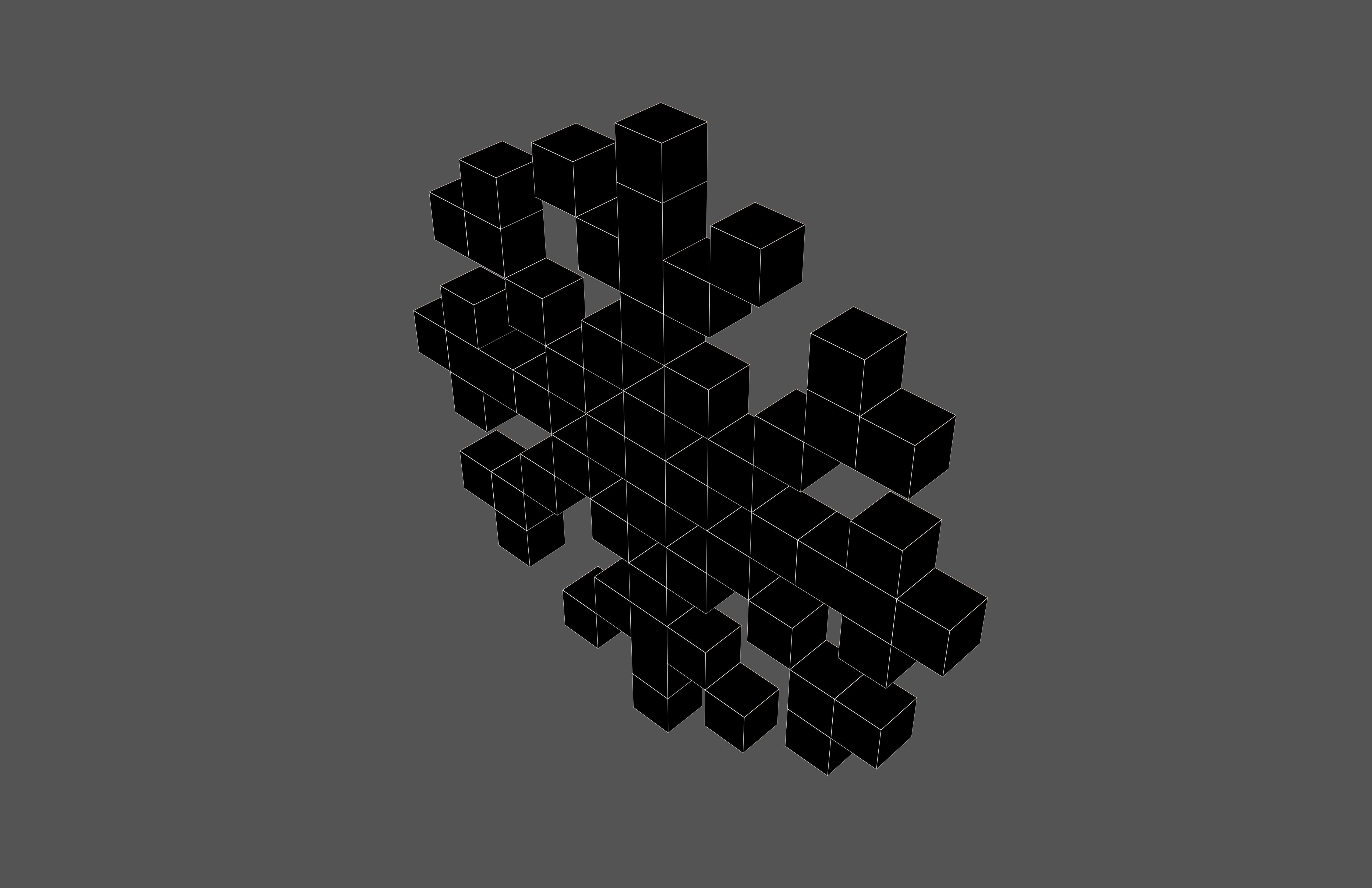 Pixel Snowflake v1 005 Low-poly 3D model_5