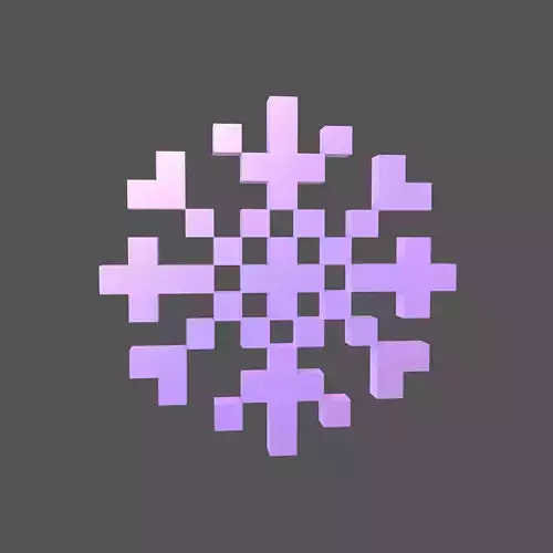 Pixel Snowflake v1 006