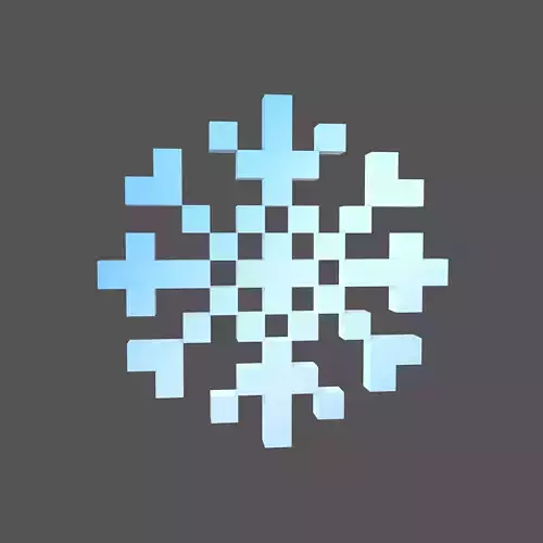 Pixel Snowflake v1 007