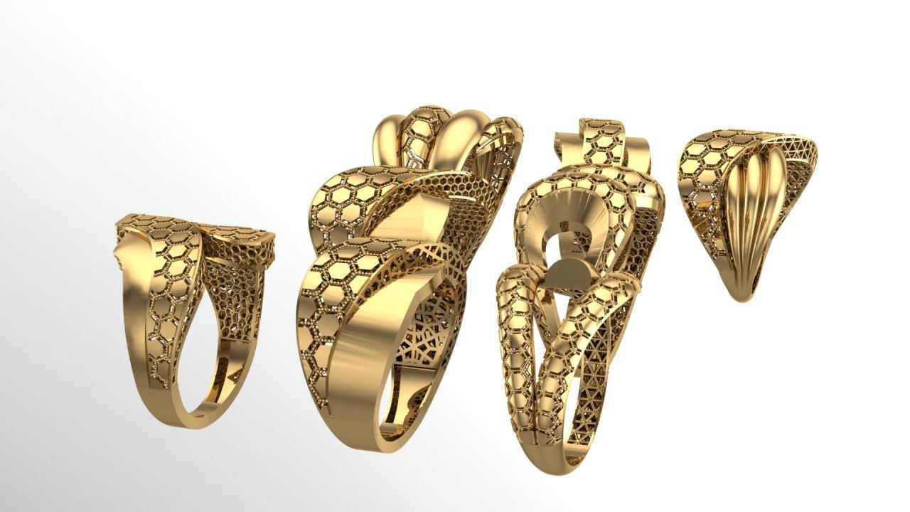8  fusion gold ring 3D print model_1