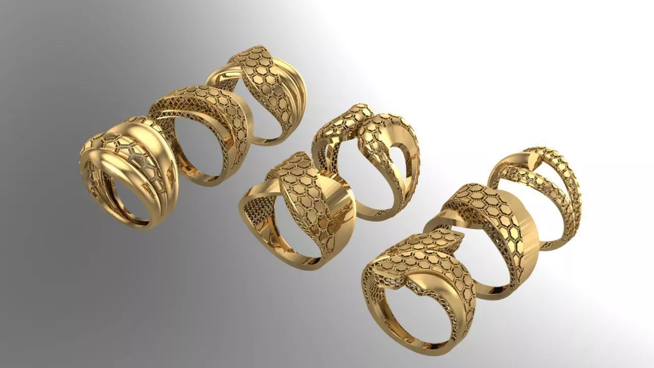 8  fusion gold ring 3D print model_0