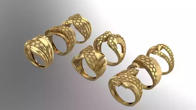 8  fusion gold ring 3D print model