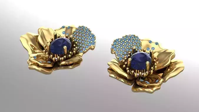 Flower jewelry earrings