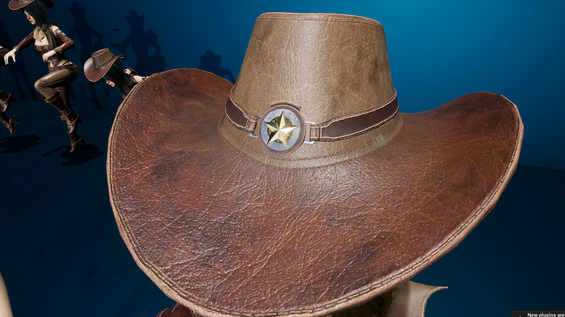 Cowboy Sheriff Girl Modular Low-poly 3D model_23