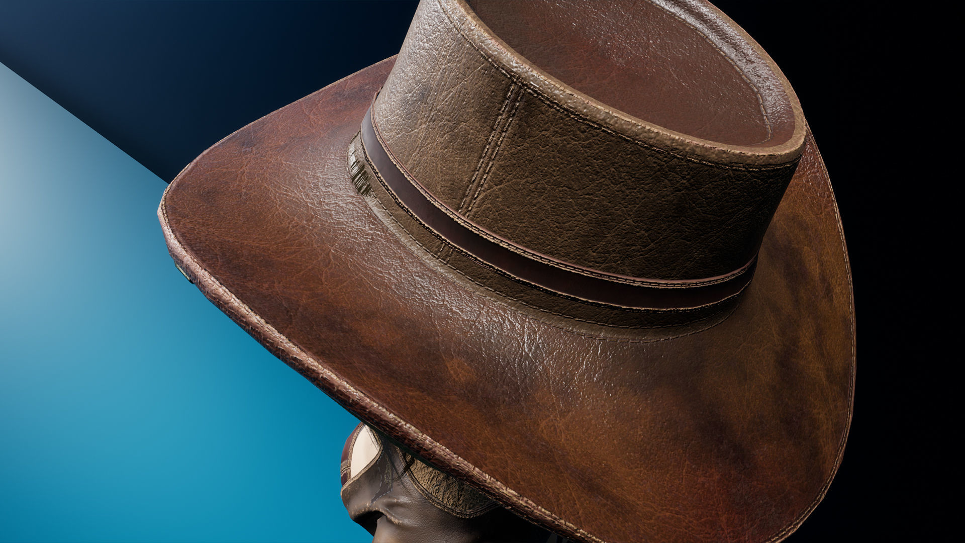 Cowboy Sheriff Girl Modular Low-poly 3D model_33