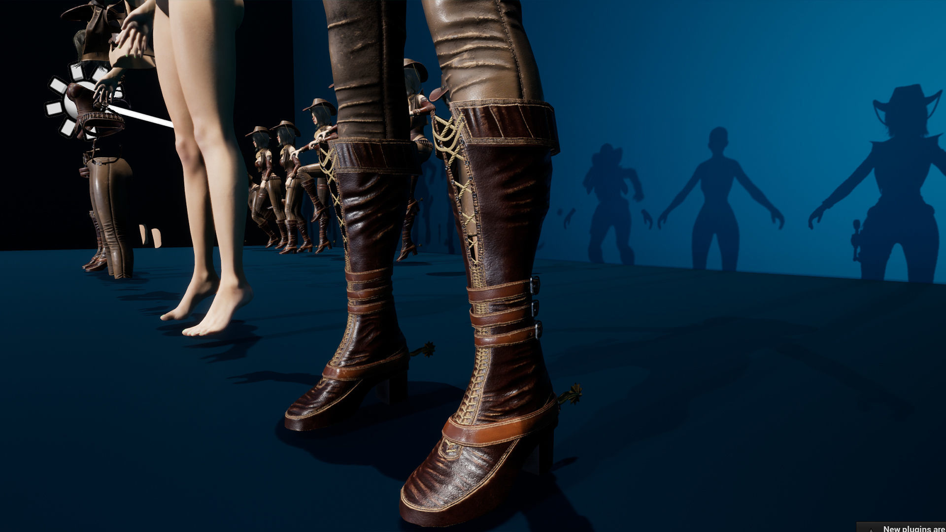 Cowboy Sheriff Girl Modular Low-poly 3D model_19