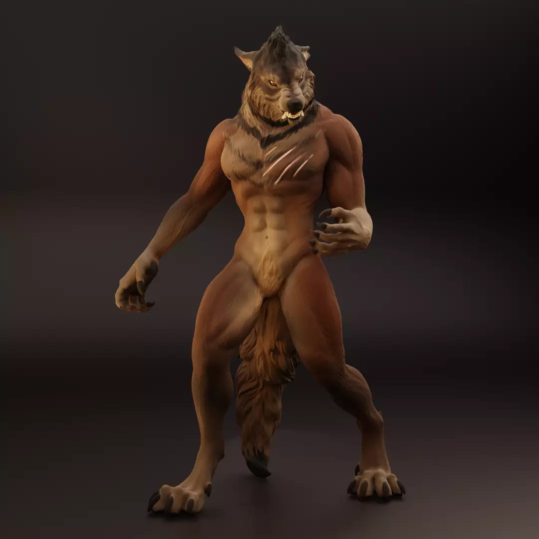Grim the Werewolf 3D print model_0