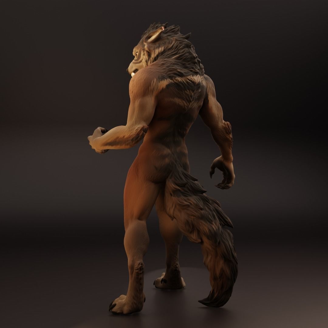 Grim the Werewolf 3D print model_2