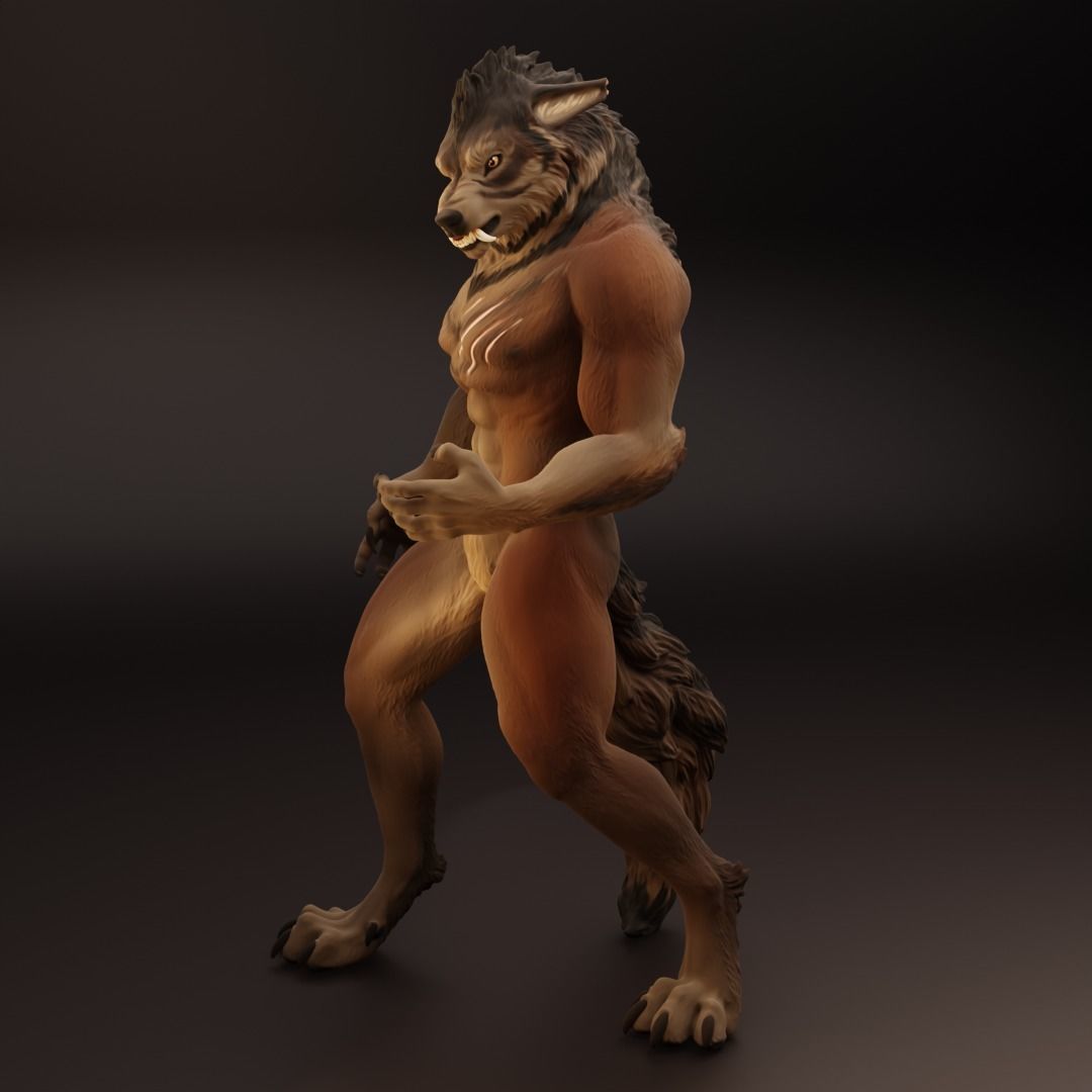 Grim the Werewolf 3D print model_1