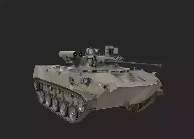5 coatings of Russian BMD-2M airborne infantry fighting vehicle Low-poly 3D model