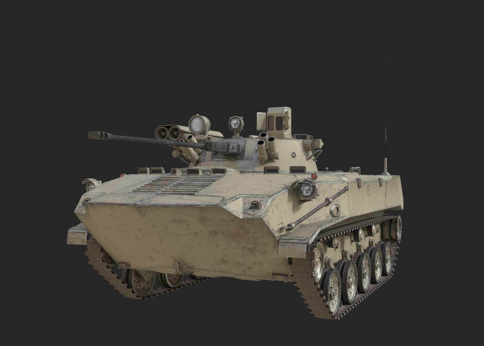 5 coatings of Russian BMD-2M airborne infantry fighting vehicle Low-poly 3D model_6