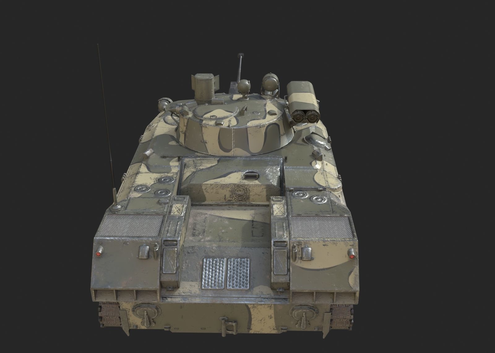 5 coatings of Russian BMD-2M airborne infantry fighting vehicle Low-poly 3D model_11