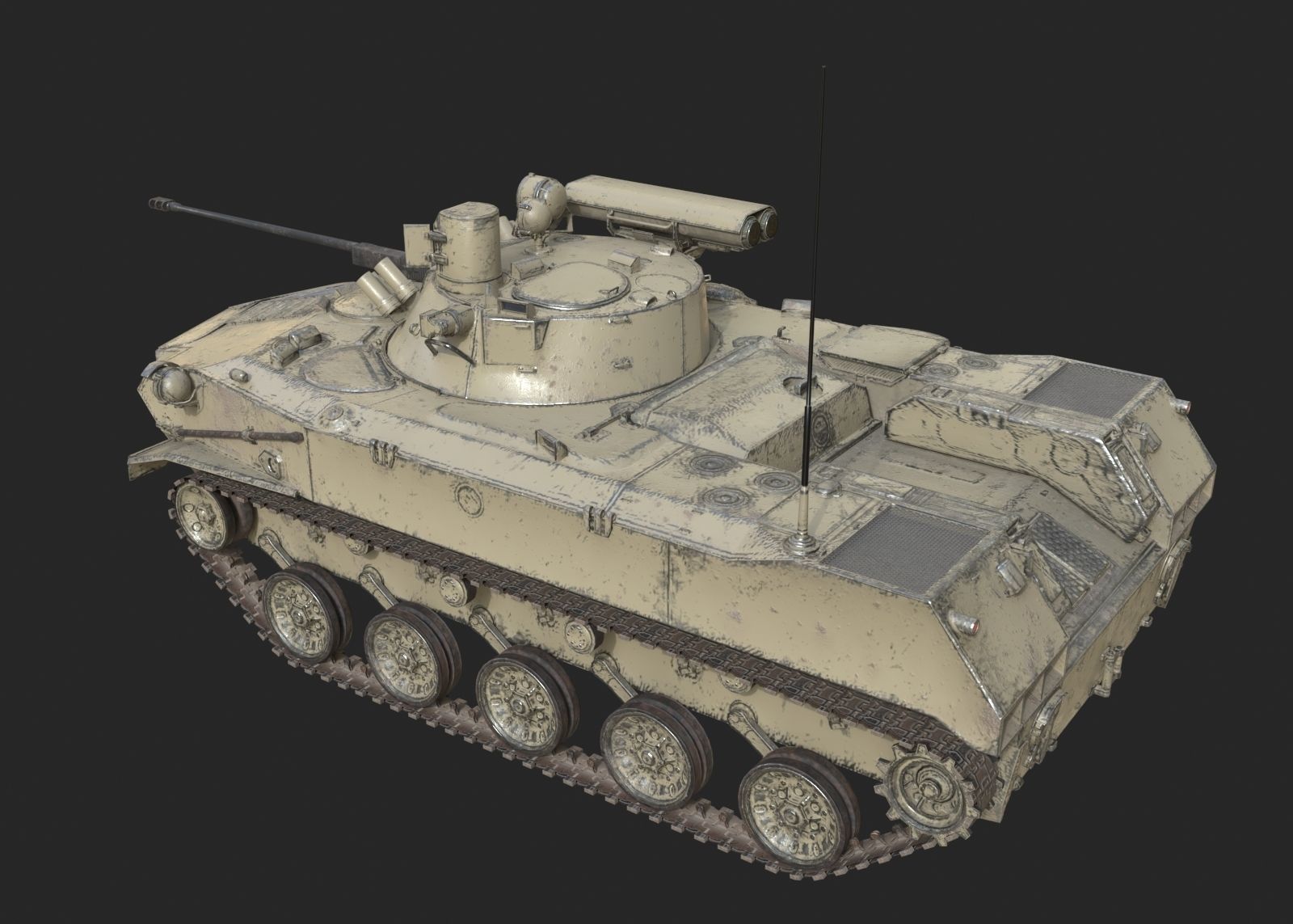 5 coatings of Russian BMD-2M airborne infantry fighting vehicle Low-poly 3D model_5