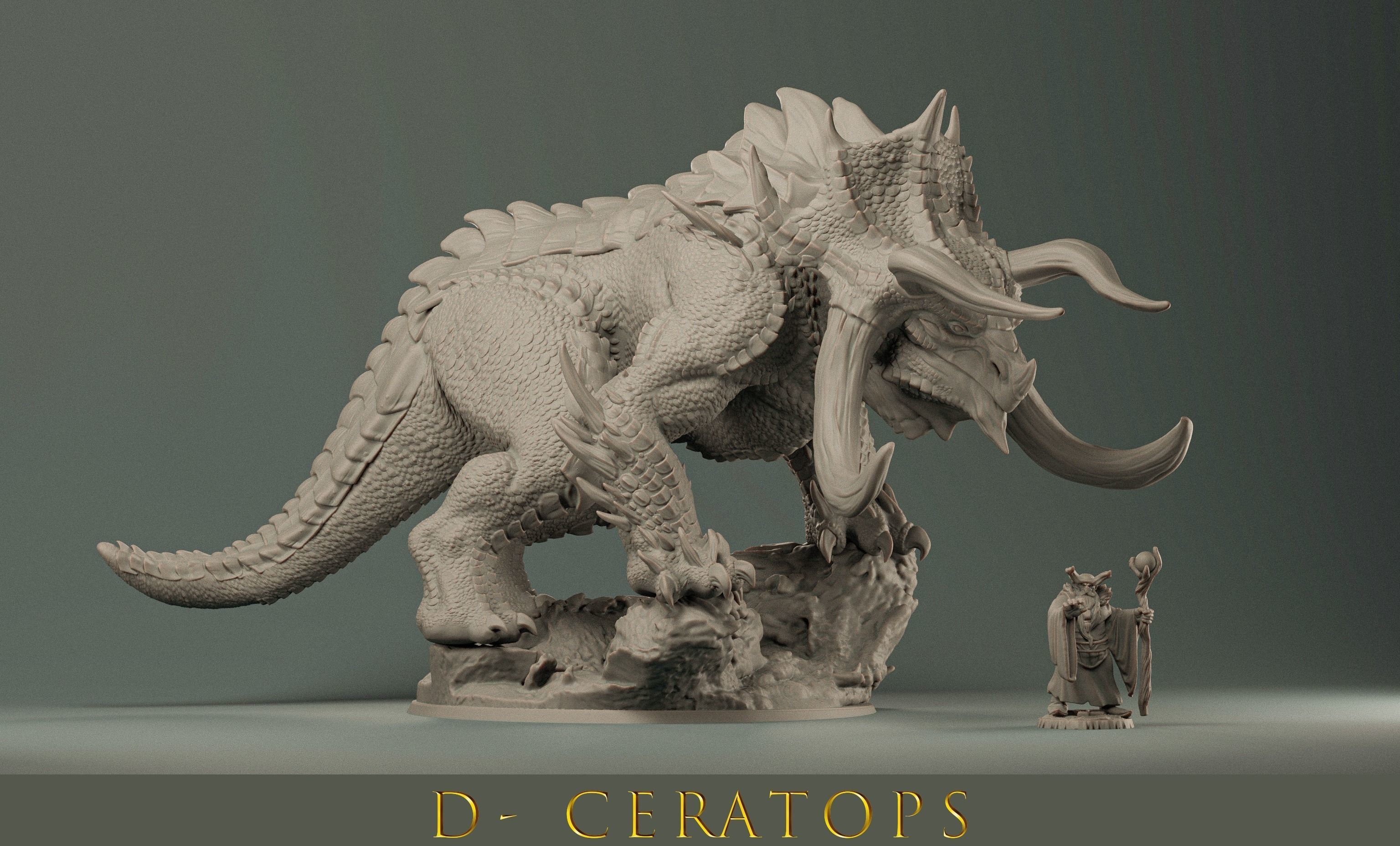Dragon ceratops kauji 3D print model_1