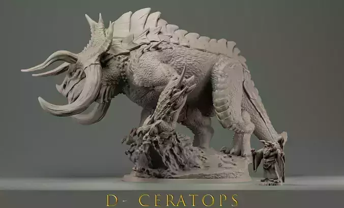 Dragon ceratops kauji 3D print model