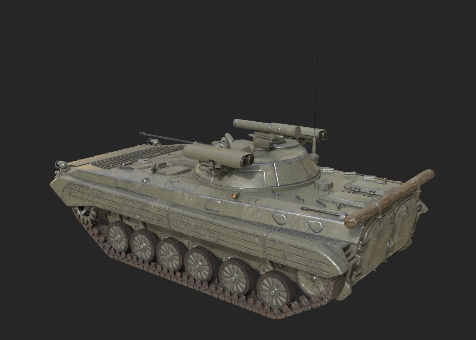 5 coatings of Russian BMP2M BMP-2M infantry fighting vehicle Low-poly 3D model_2